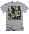 Two Middle Aged Ladies Riding a Vintage Scooter English School T-Shirt