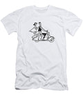 Two People Riding a Moped Csa Images T-Shirt