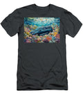 Underwater Odyssey a Chrysler Pacifica Diving Into the Depths of the Ocean Surrounded By Colorful Co Eldre Delvie T-Shirt