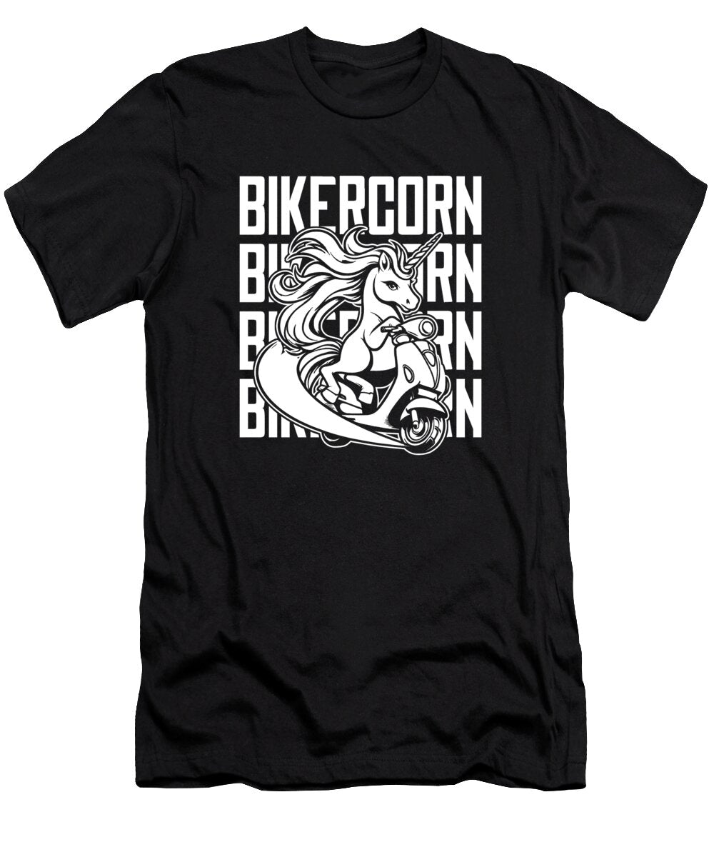 Unicorn Scooter Motorbike Moped Bike Scootercorn Crazy Squirrel T-Shirt
