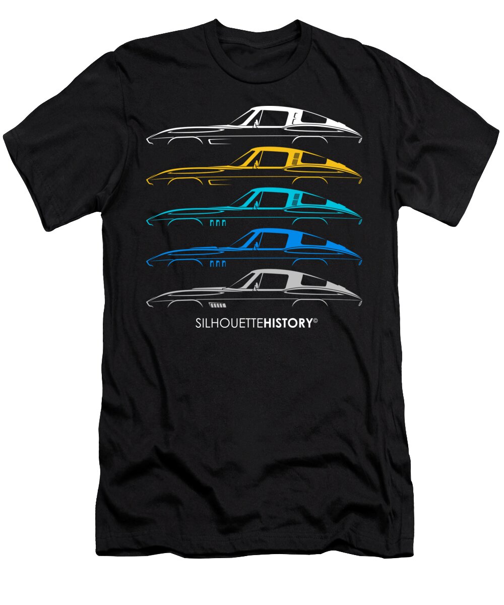 USA Sports Coupe2 5g Multi Silhouettehistory Gabor Vida T-Shirt