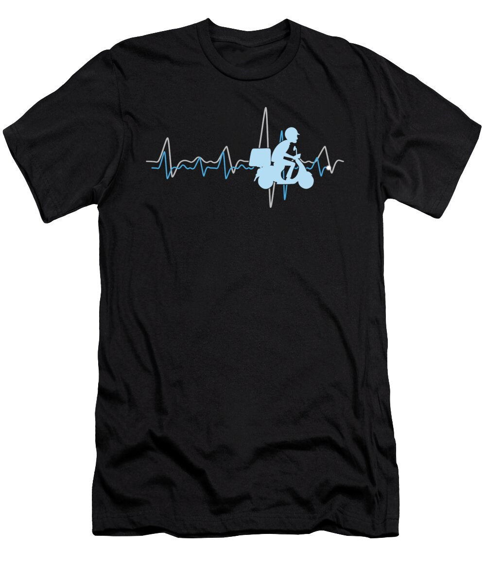 Vehicle Motorcycle Racer Motor Rider Mechanic Scooter Heartbeat Motocross Gift Thomas Larch T-Shirt