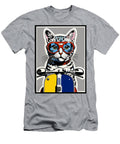 Vespa Cat Vintage Style Print Pop Art Retro Graphics T-Shirt