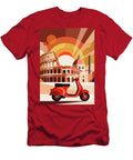 Vespa in Modern Rome Rome Italy Scooter Travel Poster Travel Poster Art Print T-Shirt