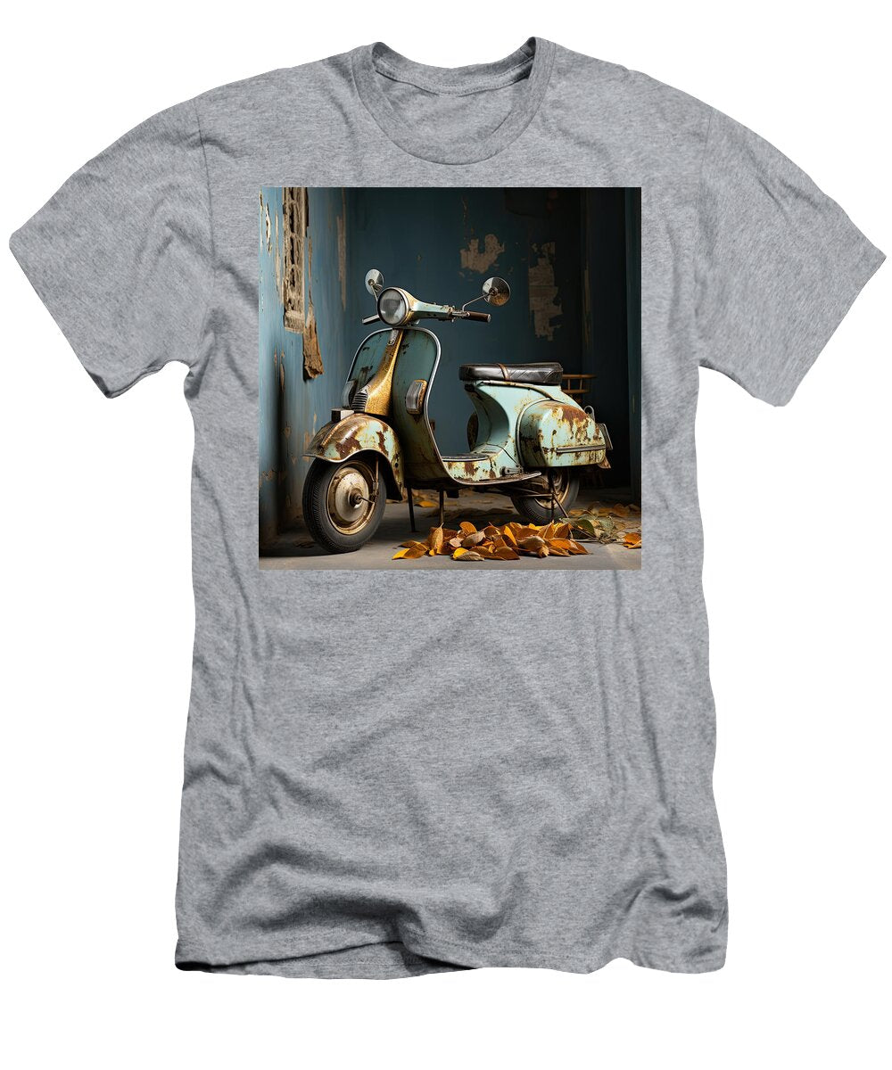 Vespa Italian Scooter N007 Edit Voros T-Shirt