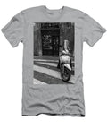 Vespa on Street in Roma John Mcgraw T-Shirt
