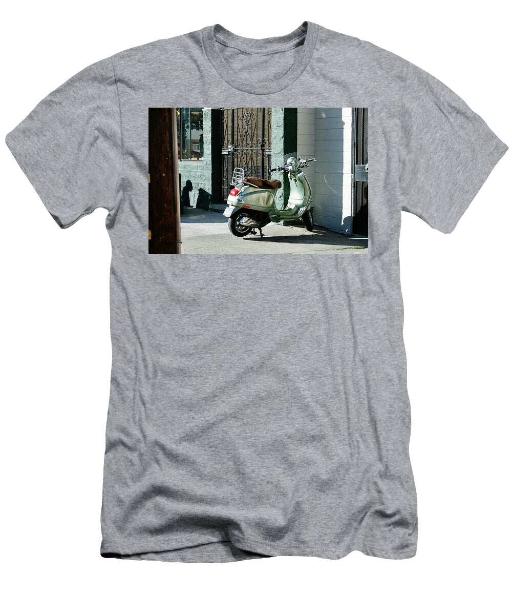 Vespa Parked By Urban Building Masha Batkova T-Shirt