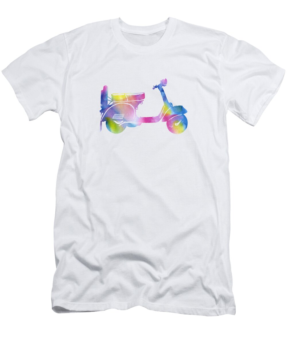 Vespa Pastel Abstract DJ Rogers T-Shirt