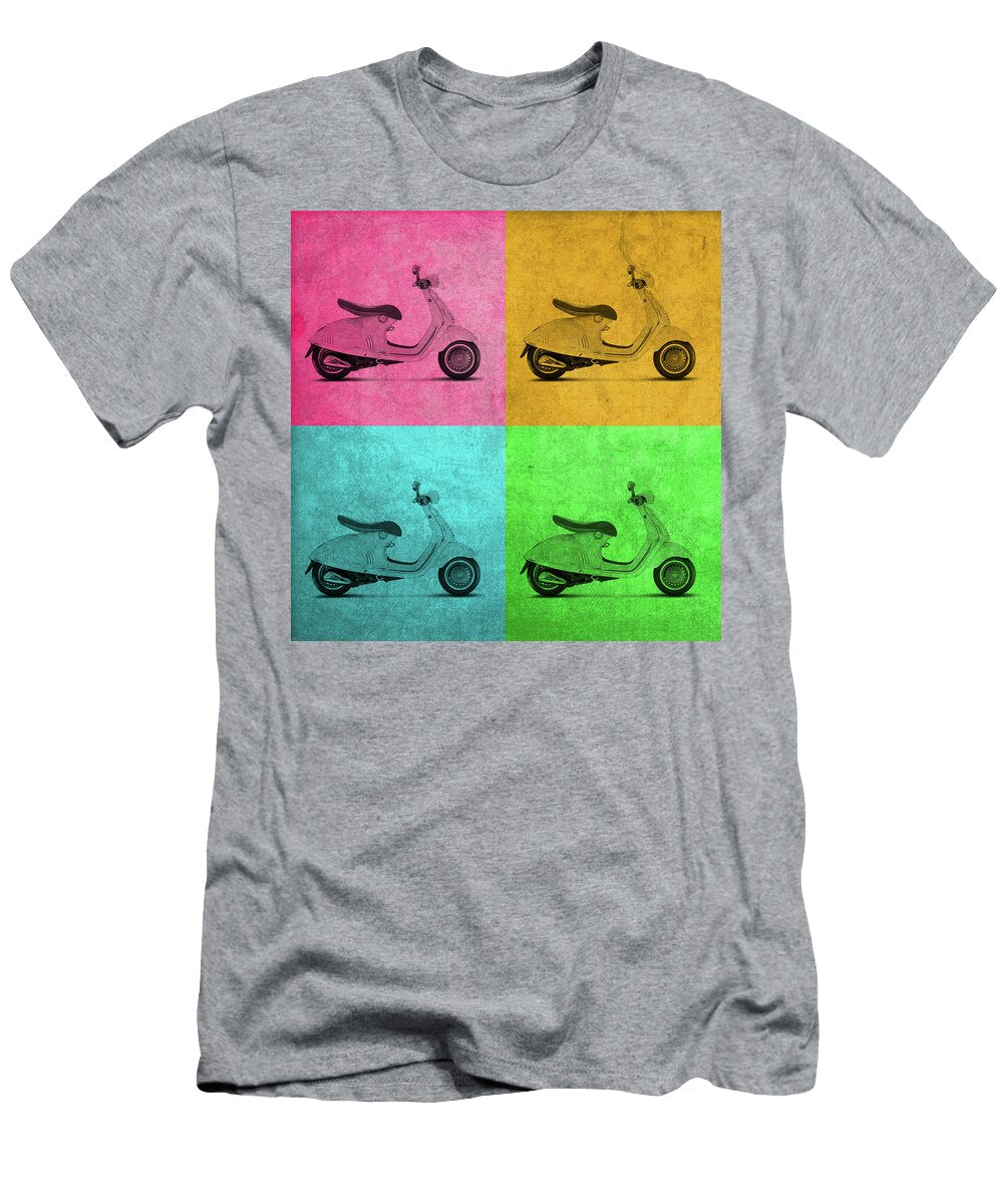 Vespa Pop Art Quadrants Design Turnpike T-Shirt