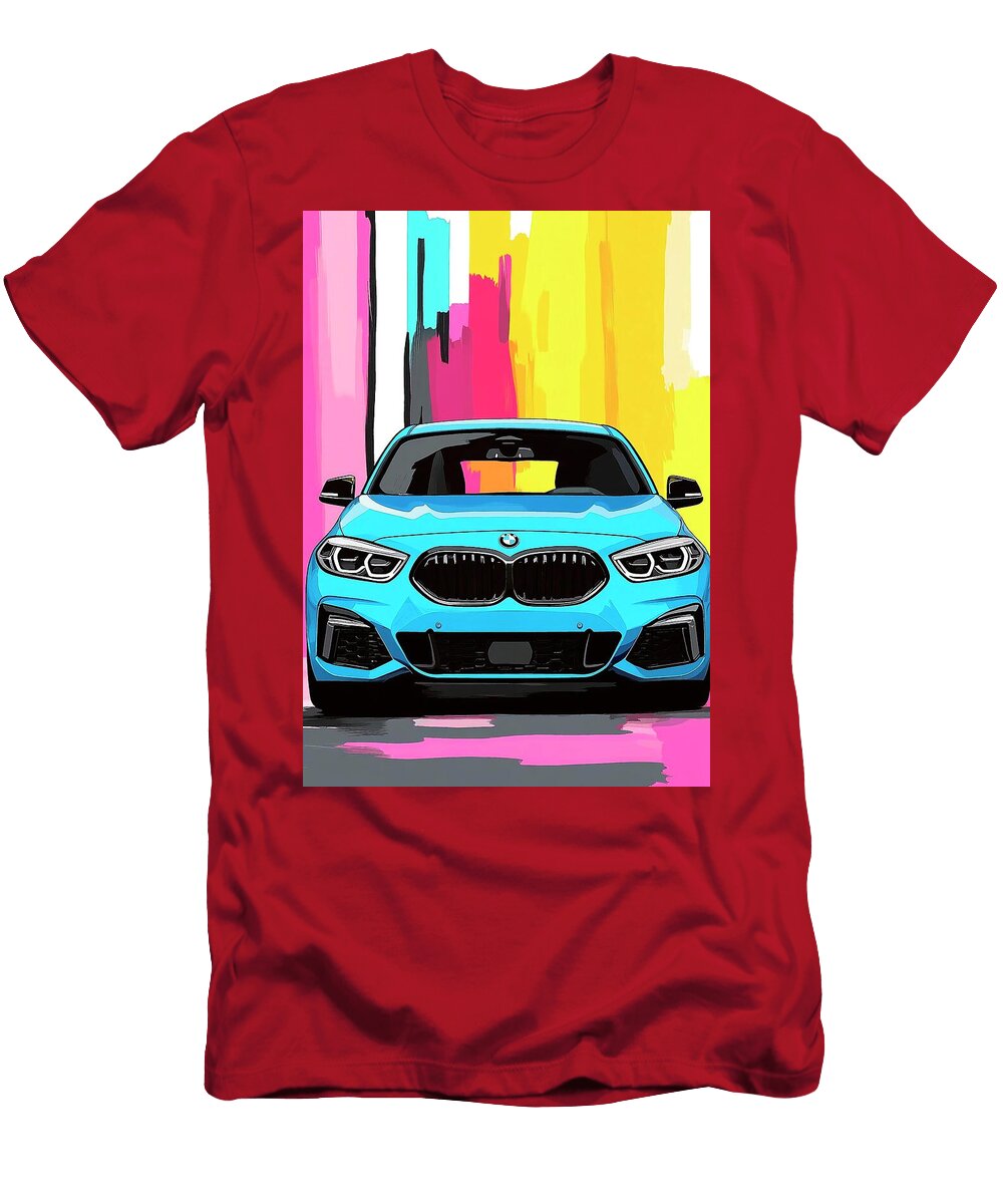 Vibrant Blue Car Art Design Donato Williamson T-Shirt