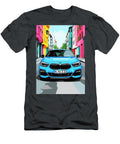 Vibrant Blue Car in a Cityscape Donato Williamson T-Shirt