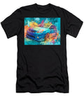 Vibrant Blue Car in Abstract Splash Nissan Versa 2006 Hatchback Abstract Art Colorful Car Vibrant Ab Hollie Love T-Shirt