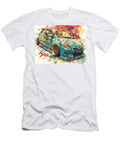 Vibrant Blue Yaris with Bold Splashes Toyota Yaris 2006 Hatchback Watercolor Art Colorful Car Waterc Hollie Love T-Shirt