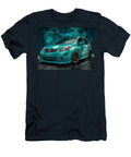 Vibrant Car Covered in Blue Patterns Teal Design Nissan Versa 2006 Hatchback Custom Car Teal Custom Hollie Love T-Shirt