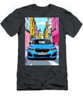 Vibrant City Street Scene with a Blue Car Donato Williamson T-Shirt