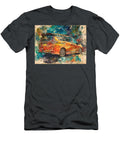 Vibrant Orange Minivan Showcase Colorful Car Abstract Art Subaru Traviq Modern Vehicle Elmer Powers T-Shirt