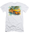 Vibrant Orange Sedan in Watercolor Saab 9 3 Aero 2007 Sedan Orange Car Artistic Car Vibrant Orange C Hollie Love T-Shirt