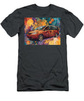 Vibrant Red Minivan Surrounded By Planets Saturn Relay 2005 Minivan Cosmic Vehicle Space Car Cosmic Hollie Love T-Shirt