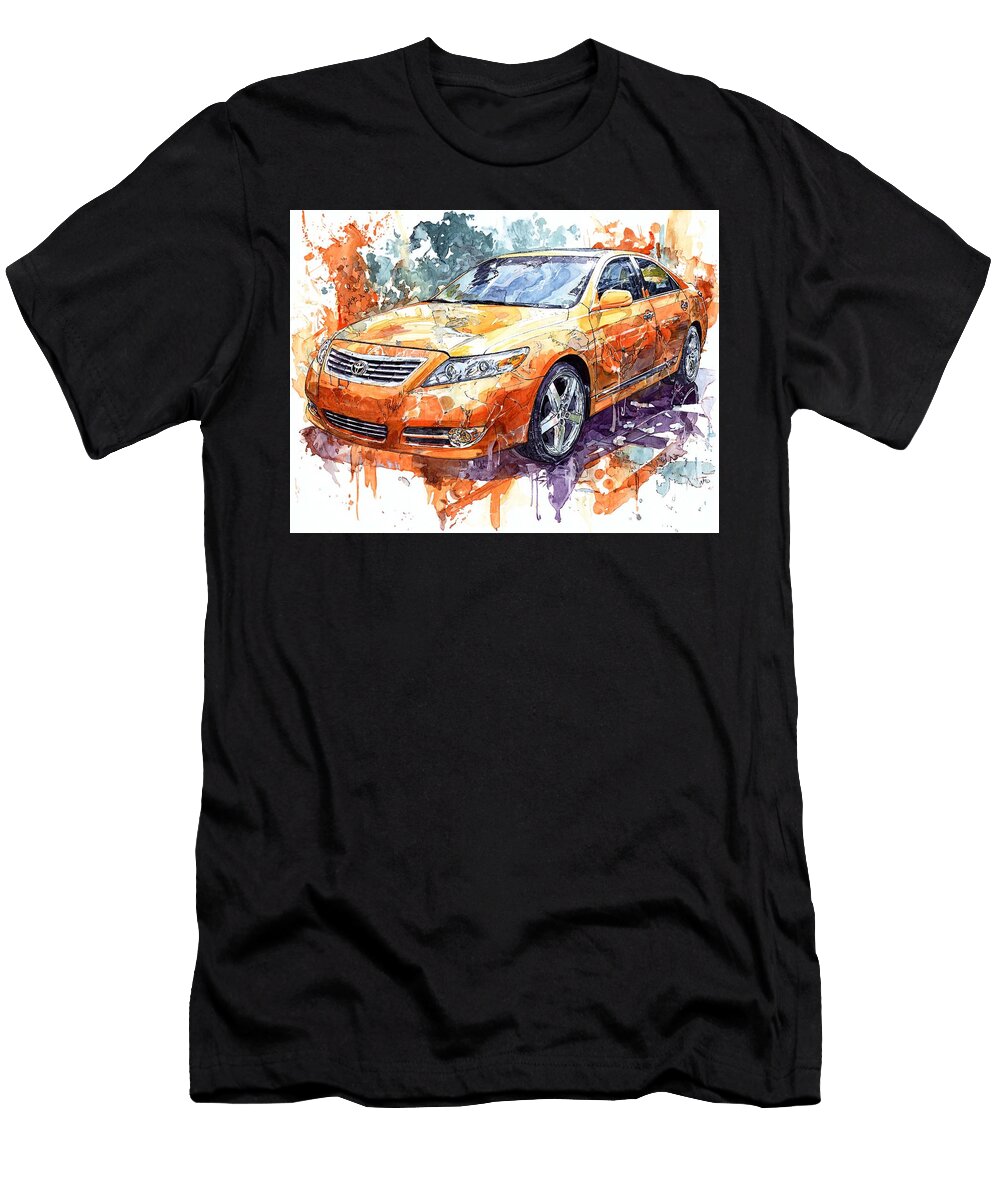 Vibrant Sedan with Watercolor Effect Artistic Vehicle Toyota Avalon 2005 Sedan Watercolor Car Vibran Hollie Love T-Shirt