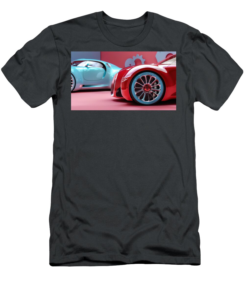 Vibrant Sports Cars Display Evie Carrier T-Shirt