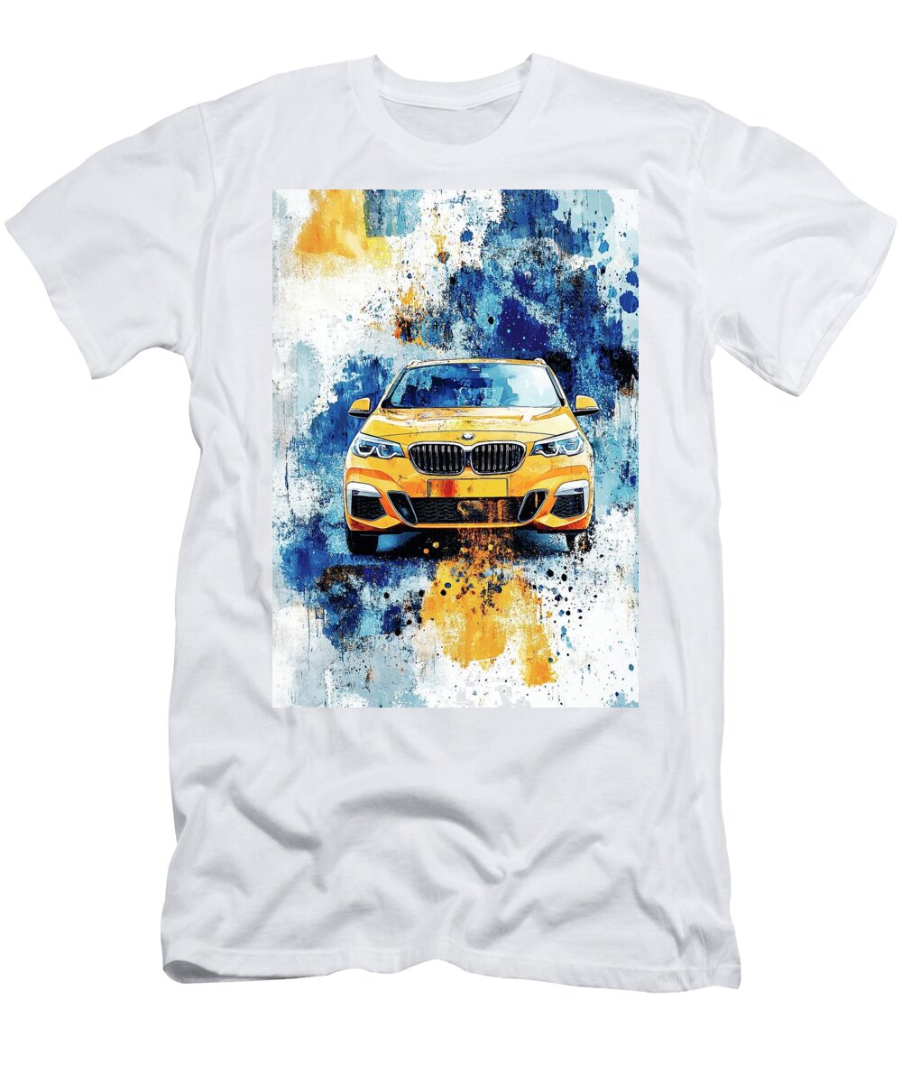Vibrant Yellow Car Abstract Art Donato Williamson T-Shirt