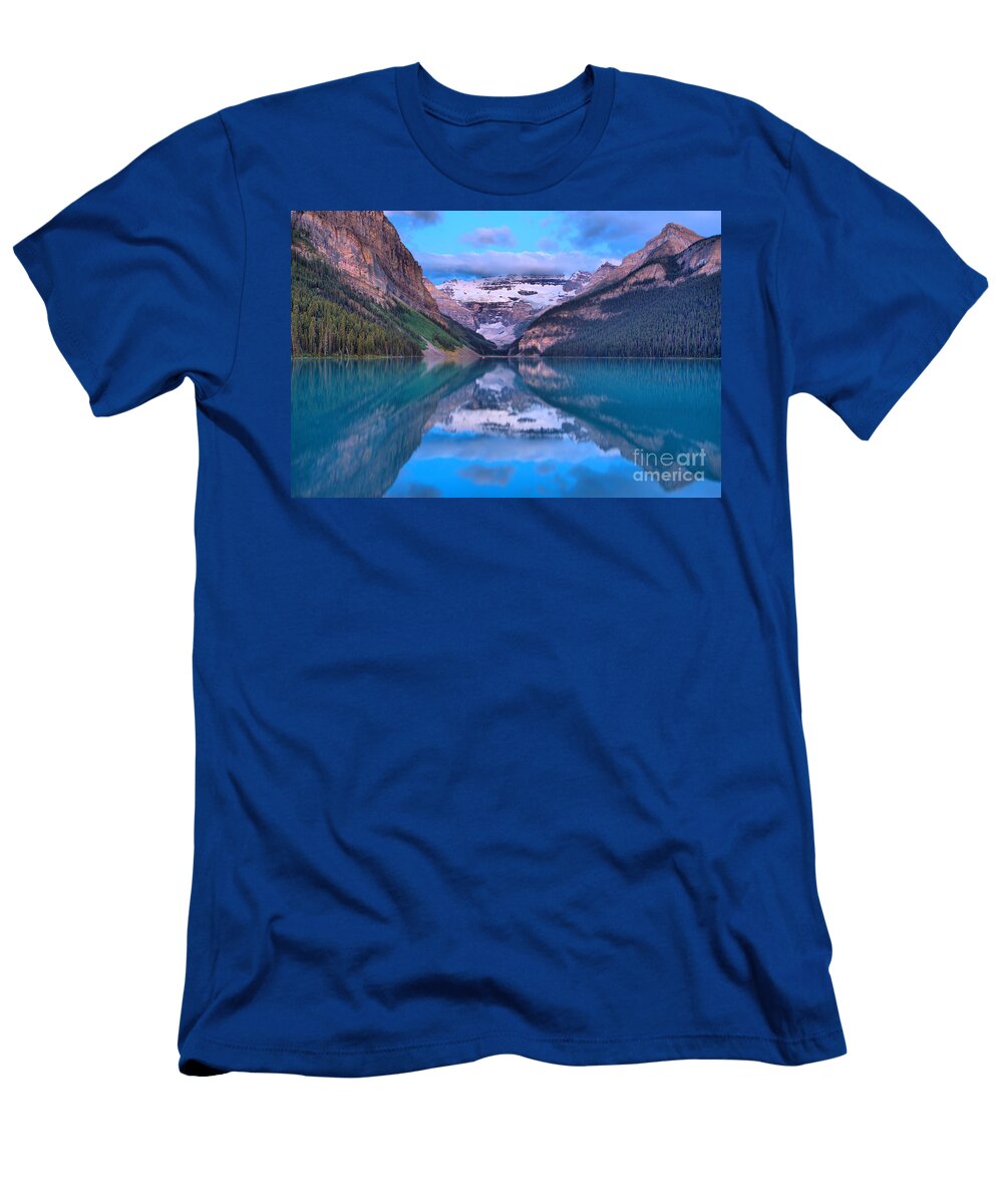 Victoria Glacier Sunrise Reflections Adam Jewell T-Shirt