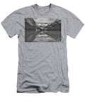 Victoria Glacier Sunrise Reflections Black and White Adam Jewell T-Shirt