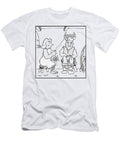 Viking Sitting Patiently While His Wife Winds Her Wool Phil Judd T-Shirt