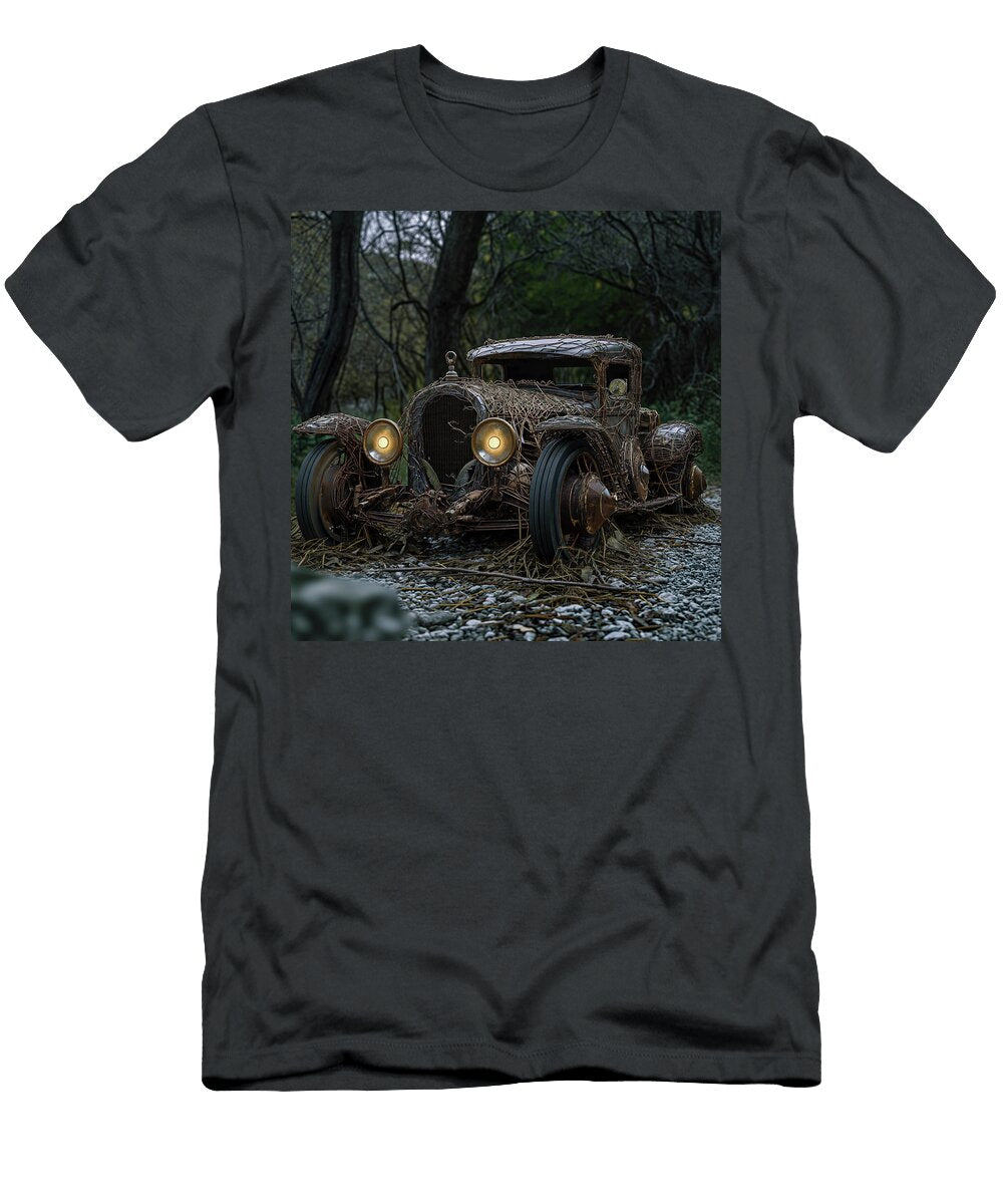 Vine Covered Hotrod on Gravel Bed Yo Pedro T-Shirt