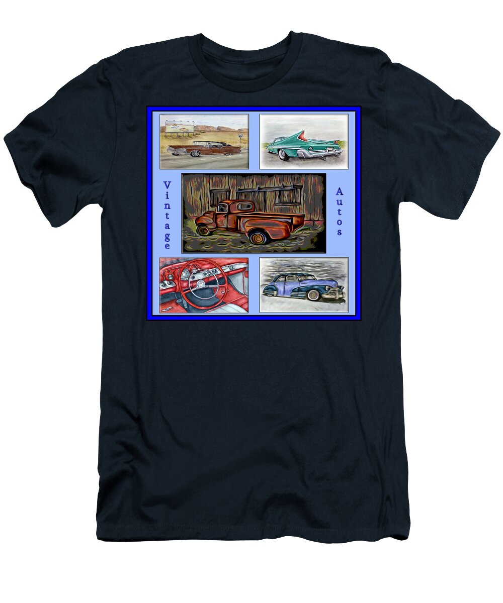 Vintage Auto Poster Ronald Mills T-Shirt