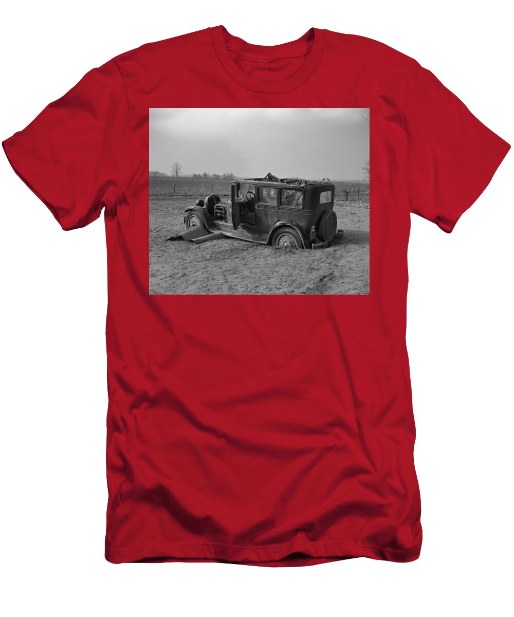 Vintage Automobile After a Flood Indiana 1937 War Is Hell Store T-Shirt