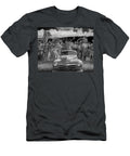 Vintage Blue Plymouth Automobile in Black and White Randall Nyhof T-Shirt