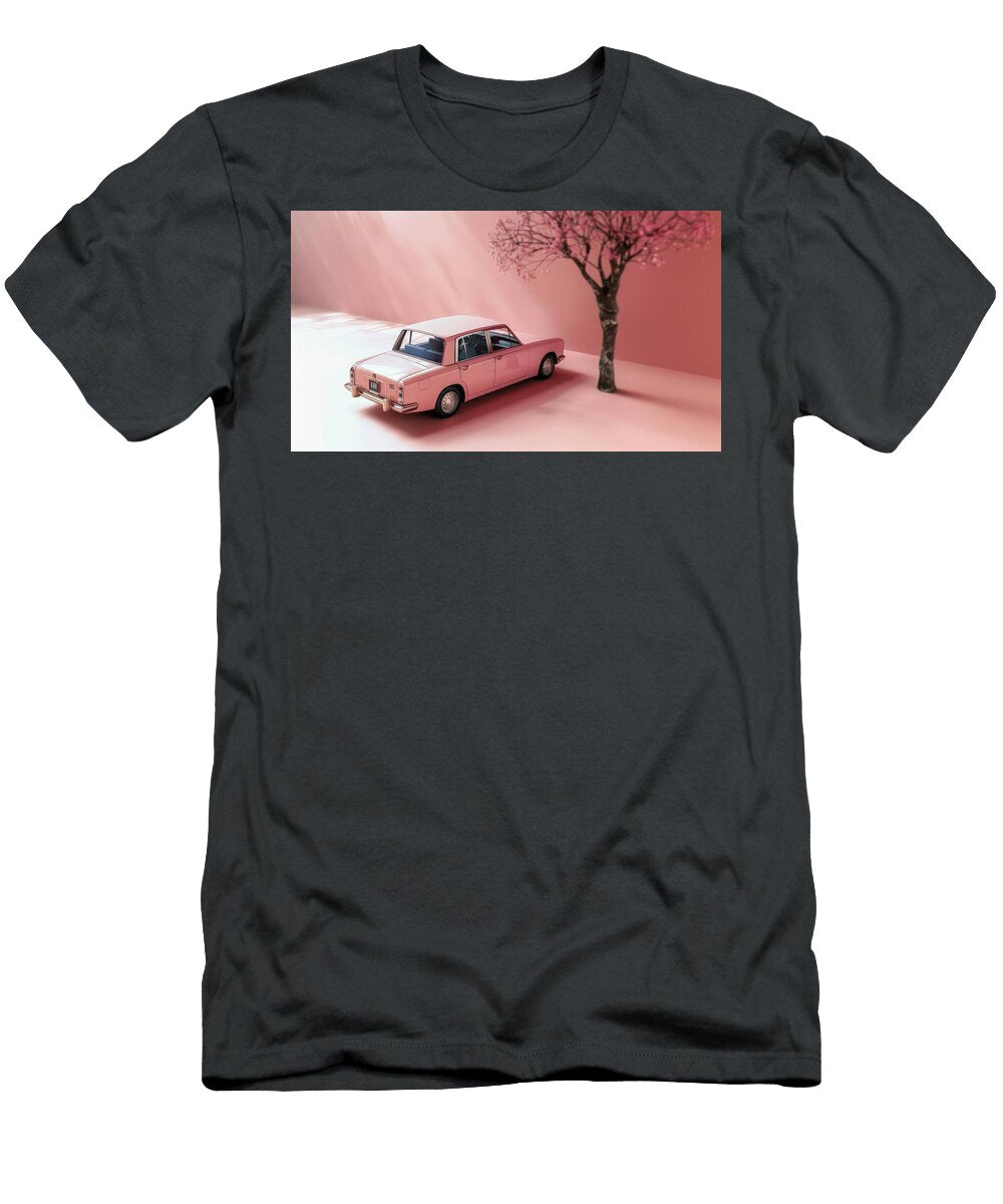 Vintage Car and Cherry Blossom Evie Carrier T-Shirt