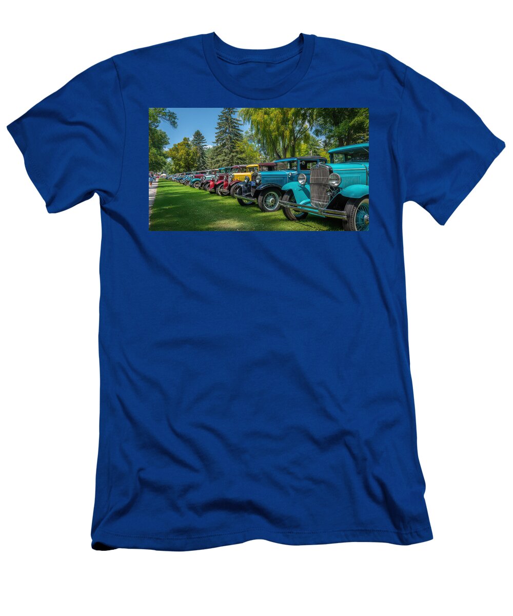 Vintage Car Collection in a Park Evie Carrier T-Shirt
