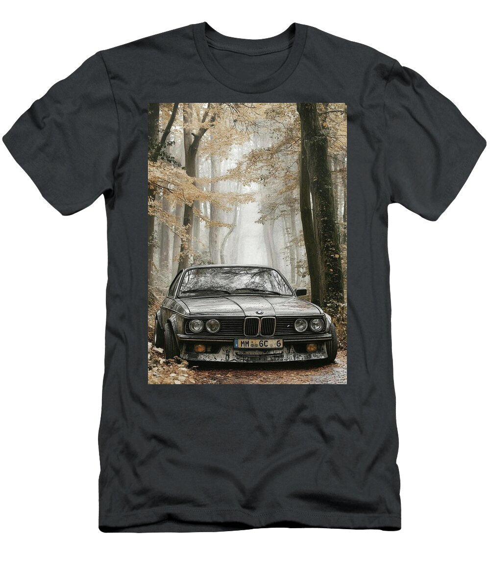 Vintage Car in a Misty Autumn Forest Donato Williamson T-Shirt