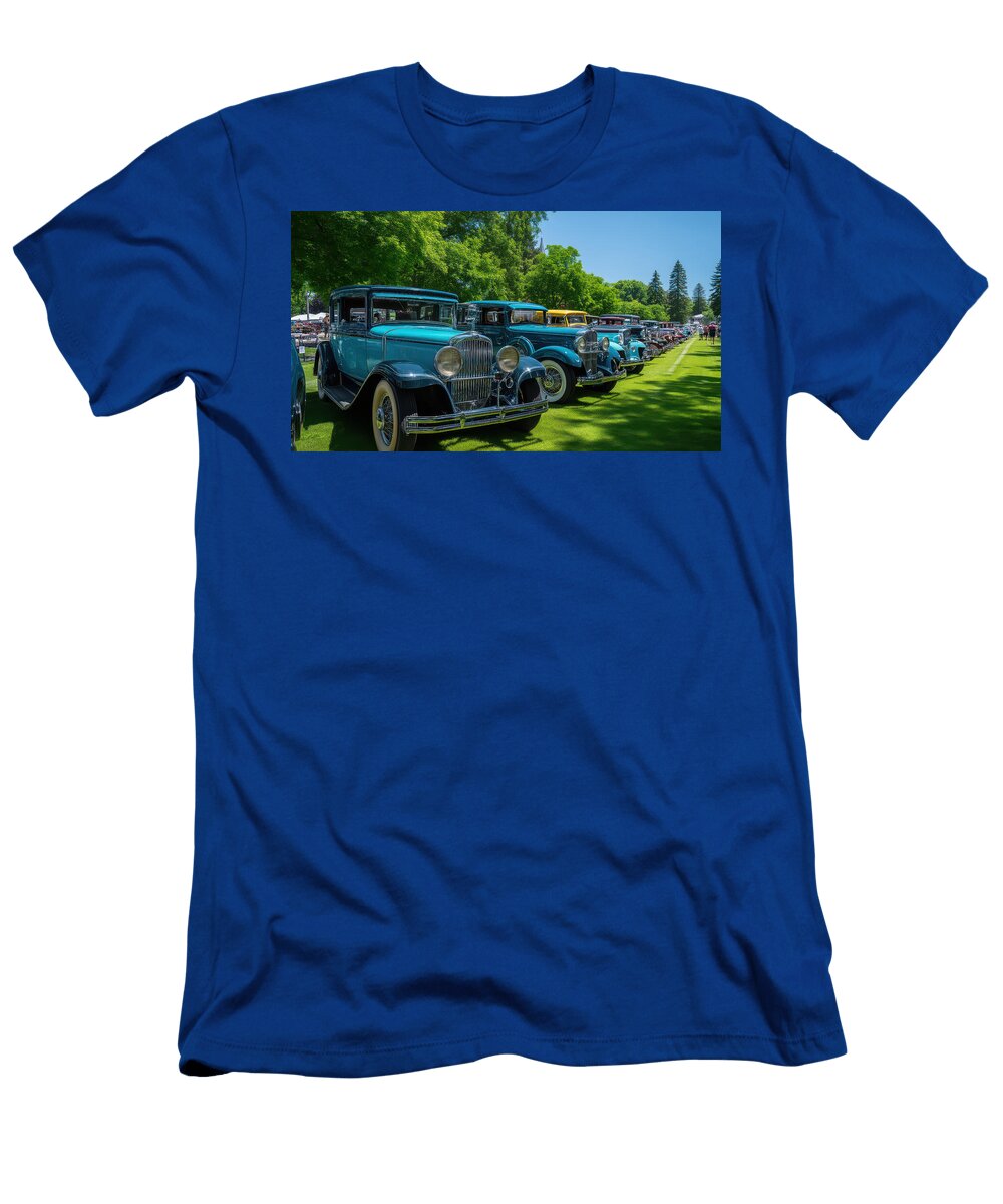 Vintage Car Showcase in Park Evie Carrier T-Shirt