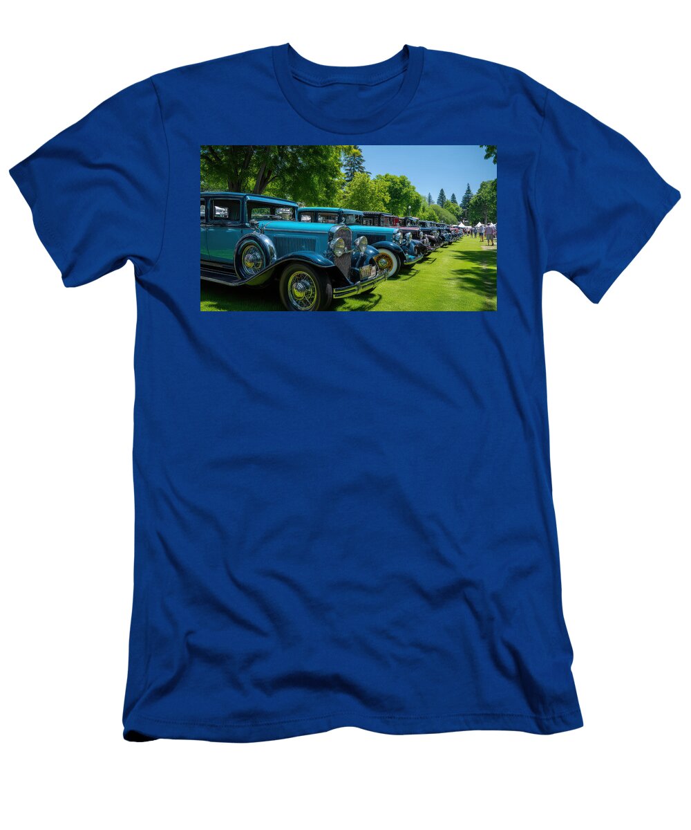 Vintage Cars At a Summer Show Evie Carrier T-Shirt