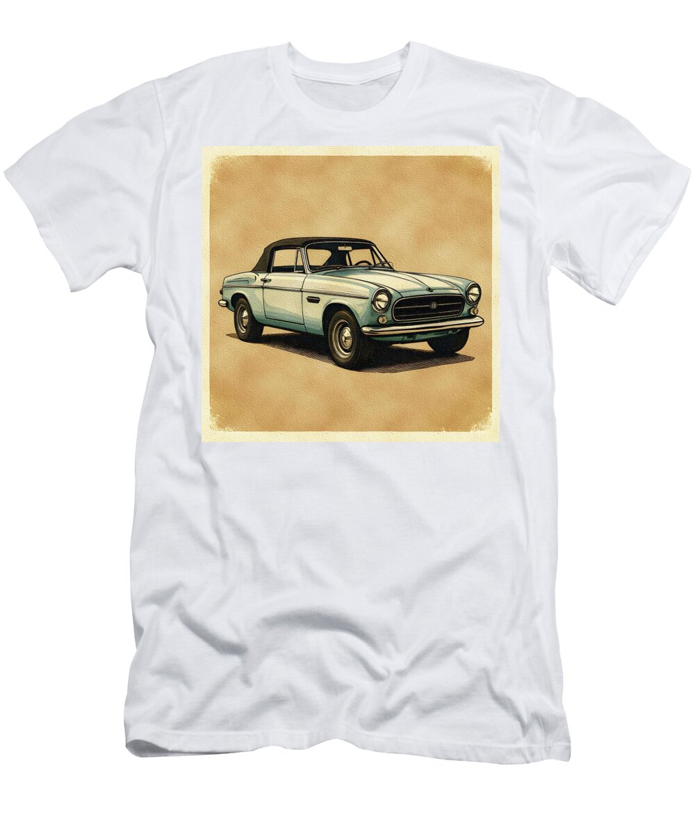 Vintage Convertible Car Sketch John Springfield T-Shirt