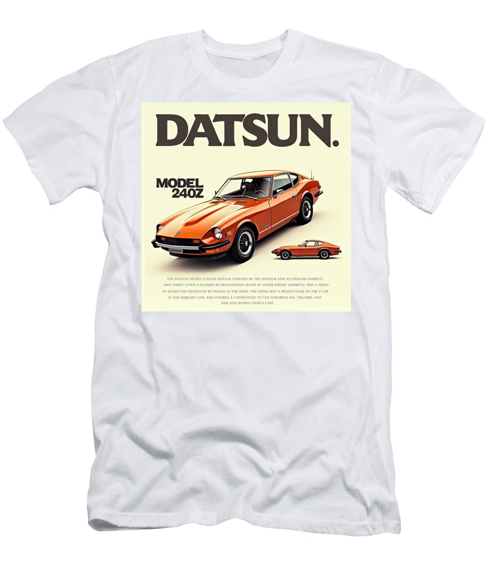 Vintage Datsun 240z Advertisement Kevin Walker and Pixel Reverie T-Shirt