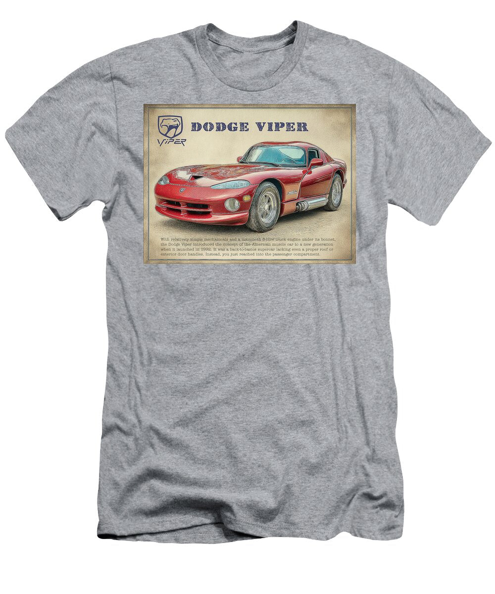 Vintage Dodge Viper Advertisement Kevin Walker and Pixel Reverie T-Shirt