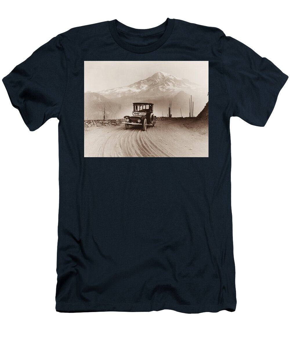 Vintage Electric Car and Mt Rainier 1919 War Is Hell Store T-Shirt
