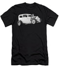 Vintage Ford Hot Rod in Black and White Gill Billington T-Shirt