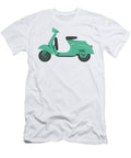 Vintage Green Italian Scooter with Italian Heart Sticker Under the Seat Idan Badishi T-Shirt