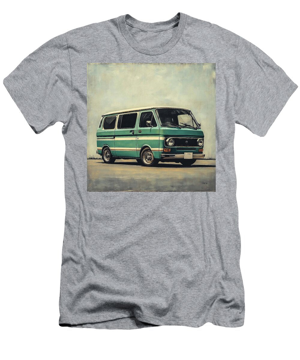 Vintage Green Minivan on the Road Vintage Vehicle Toyota Hiace 1967 Japan Van Jdm Car Vintage Green Grayson Sheppard T-Shirt