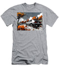 Vintage Honda Civic Hatchback in Autumn Forest with Pumpkins Halloween Illustration Clark Leffler T-Shirt