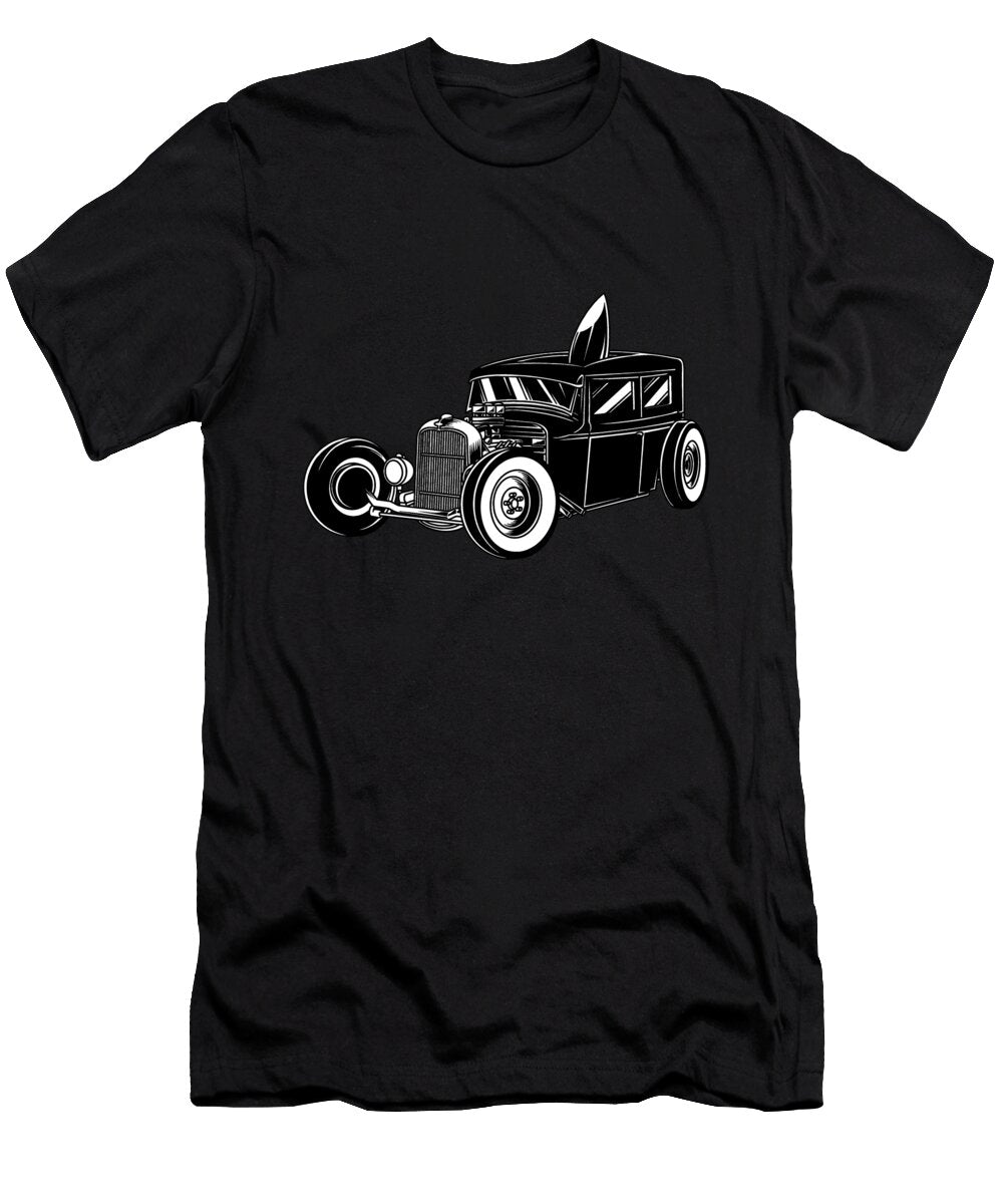 Vintage Hot Rod Rat Street Fink Steampunk Car Funny Men Gift Surf Board Tony Rubino T-Shirt
