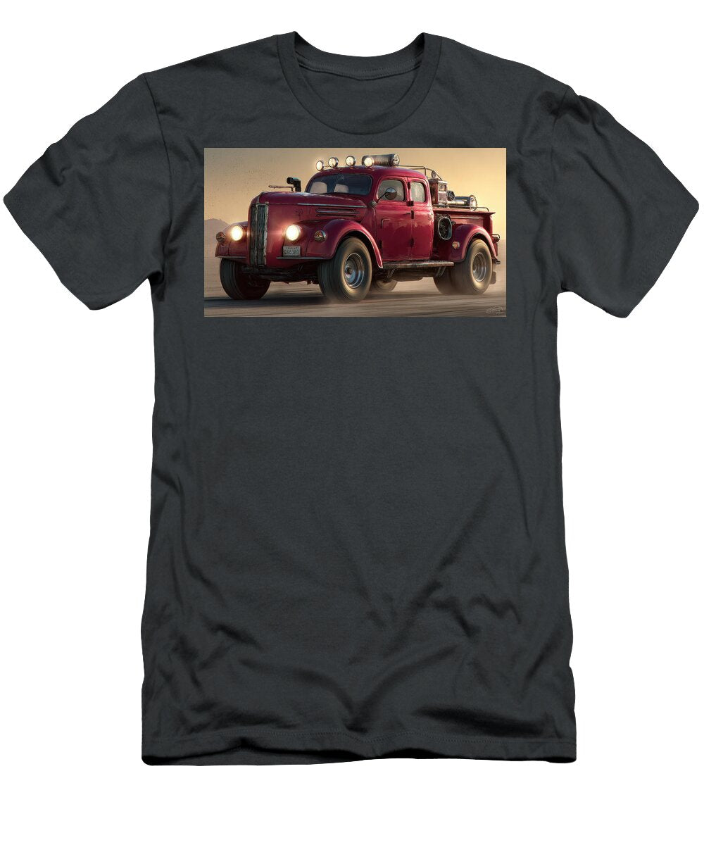 Vintage Red Fire Truck Evie Carrier T-Shirt