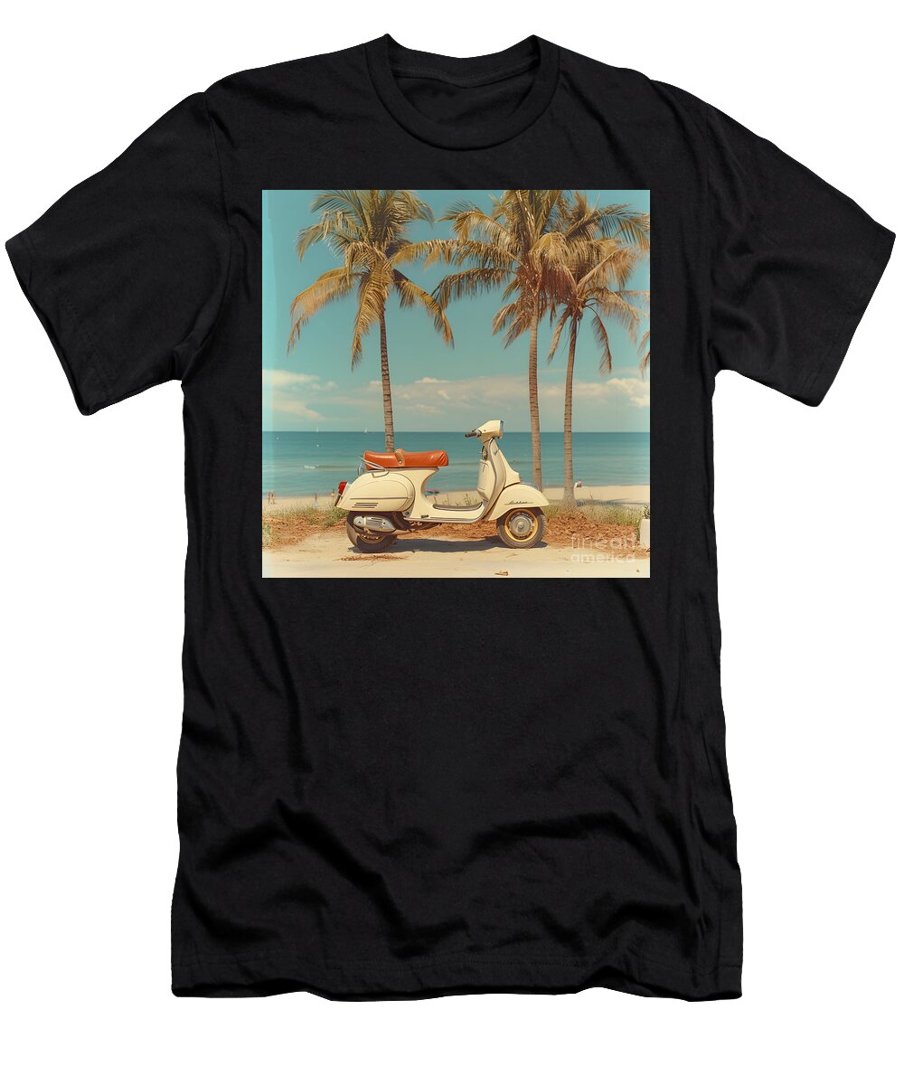 Vintage Scooter By Tropical Beach Al Fanous T-Shirt