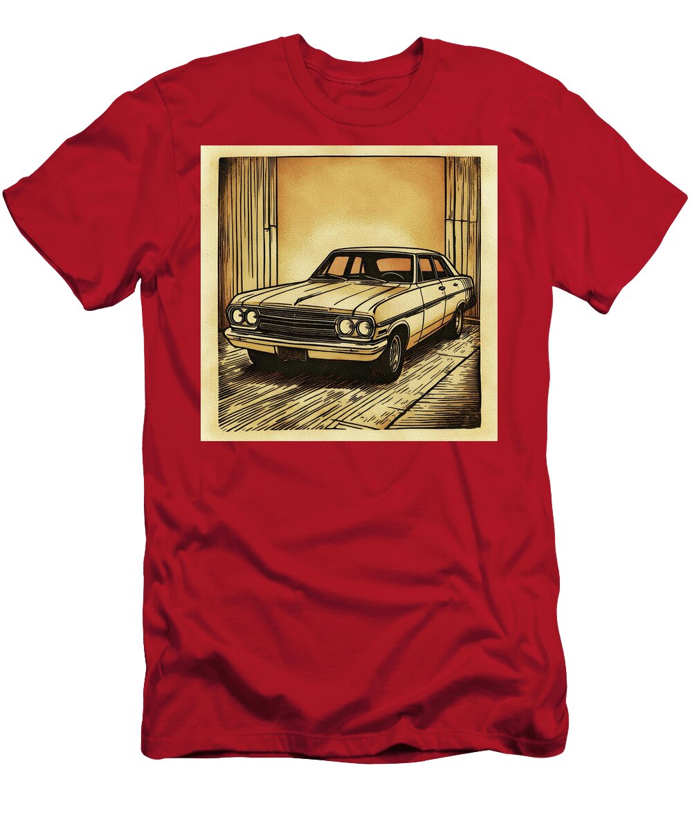 Vintage Sedan in Garage John Springfield T-Shirt