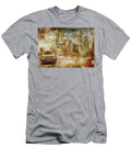 Vintage Sports Honda Civic Hatchback Car in a Grungy Cityscape Kyran Estrada T-Shirt